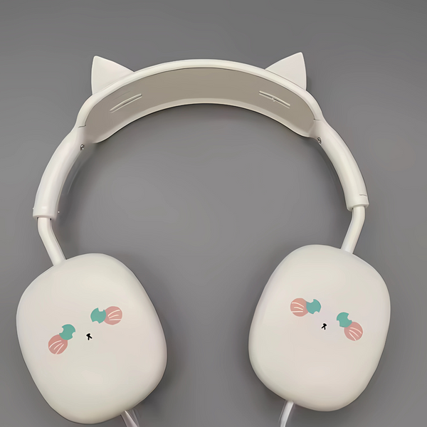 Animal Ear Design Wired Headphones for Kids