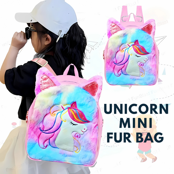 Mini Fancy Unicorn Fur Bag for Girls