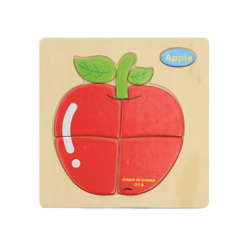 Cartoon Themed Wooden Puzzle Educational Toy For Pre-schooler