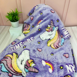 Glow in the Dark Unicorn Blanket for Kids – Super Soft & Cozy All-Season Flannel Plush Throw Blanket (6x6 Feet, Purple Unicorn Design) blanket_385