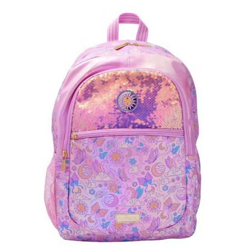 🌟 Smiggle Cosmos Classic Backpack | 17.8L Capacity | Shimmering Cosmic Adventures! 🌙