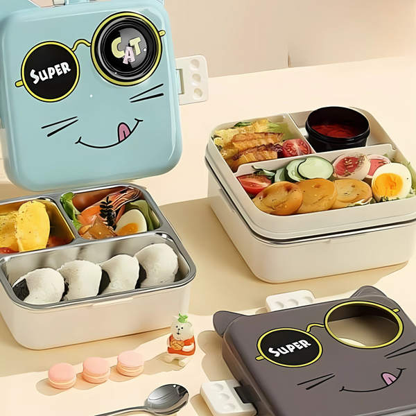 Cat Eye Design Lunch Box: Stylish & Practical for Kids' Mealtime