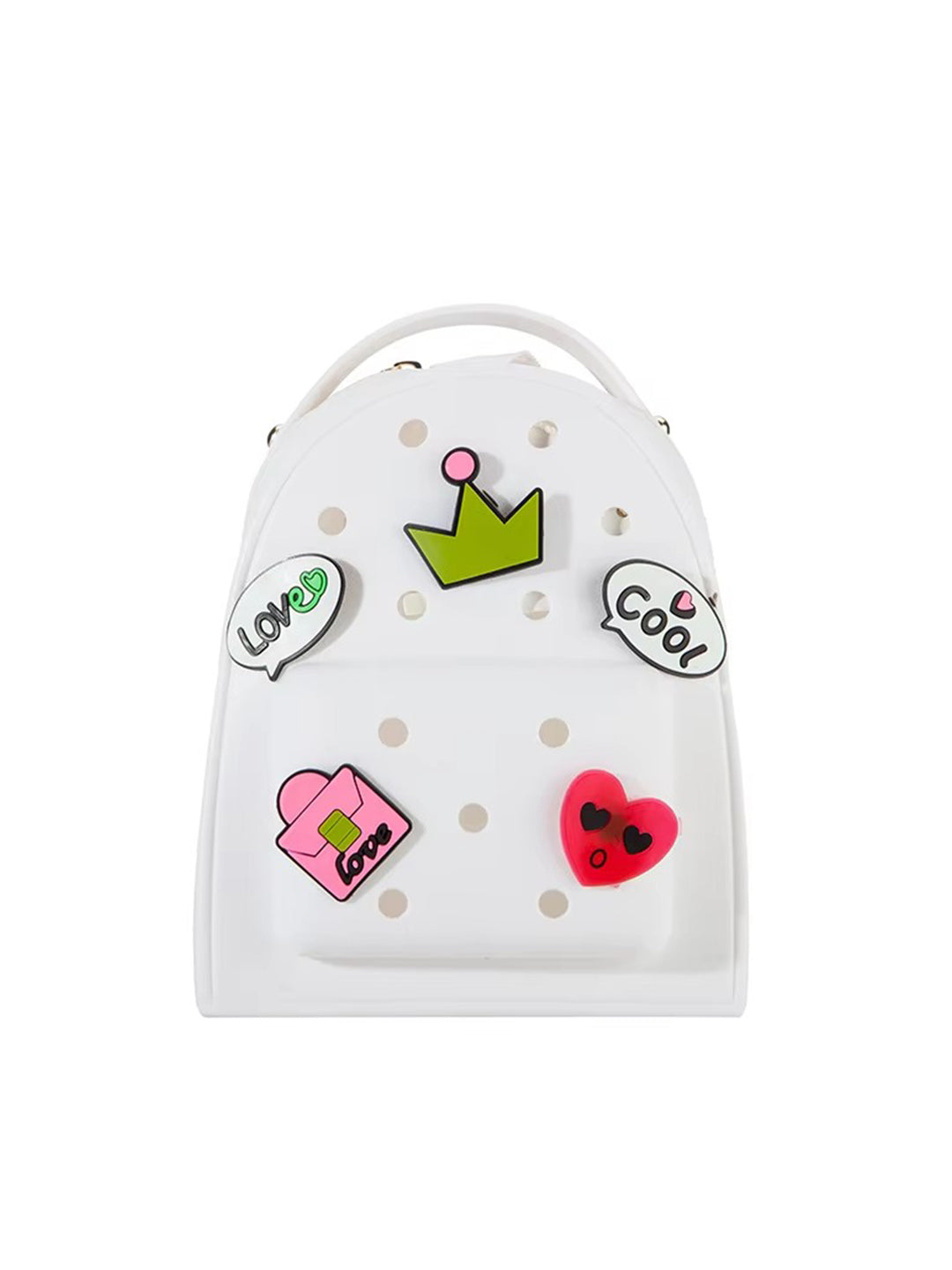 Silicone Jelly Mini Backpack – Small Size | Lightweight, Waterproof Bag for Women, Boys & Girls | Pool, Beach, Gym Use | Customizable with Charms | Easy to Clean (Black)