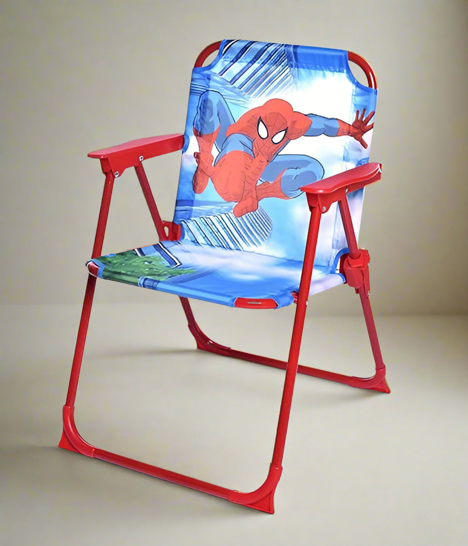 Kids Folding Chair with Cartoon Print – Lightweight & Portable Chair for Toddlers | Multipurpose Study, Feeding & Play Chair for Boys & Girls (Multiple Colors & Designs)