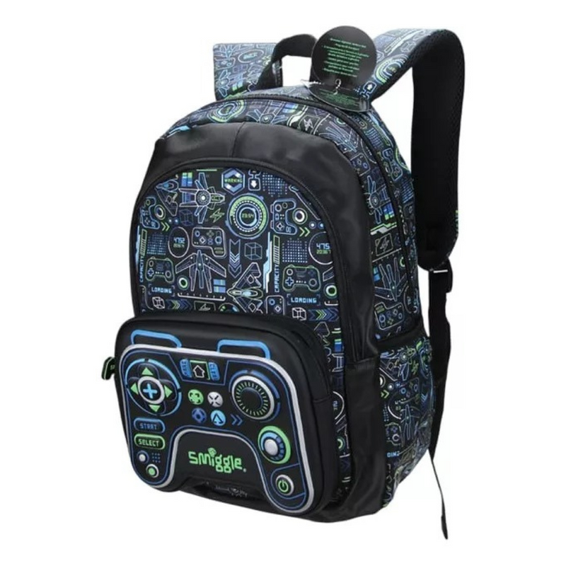 🎮 Smiggle Beta Classic Backpack | 17.8L Capacity | Virtual Gaming Adventure in Real Life! 🚀