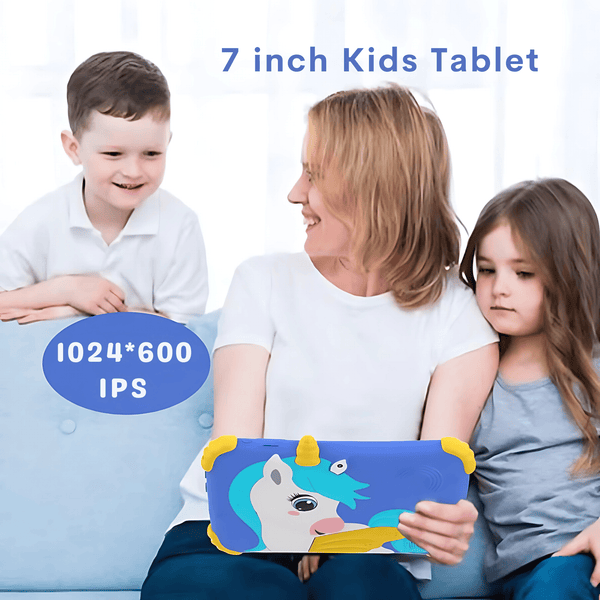 7-inch Kids Educational Learning Tablet with Android 12, Dual Cameras, and 128GB Storage