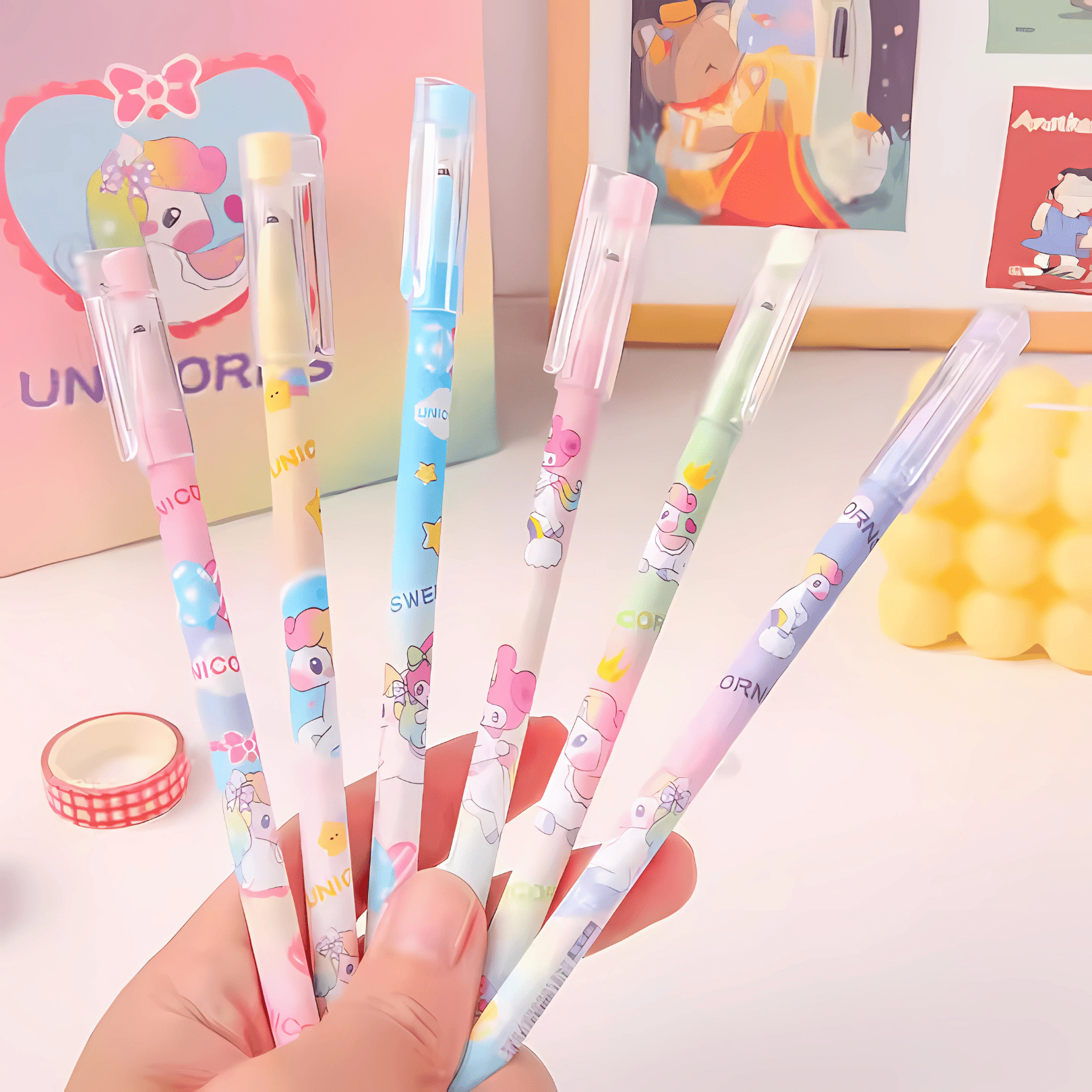 Erasable Gel Pens with Magic Eraser for Kids - Pack Of 1 (12 Pens)