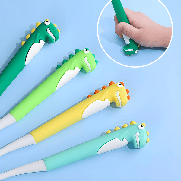 Dinosaur-Themed Kids Toothbrush - Ultra Soft Bristles (Pack of 2)