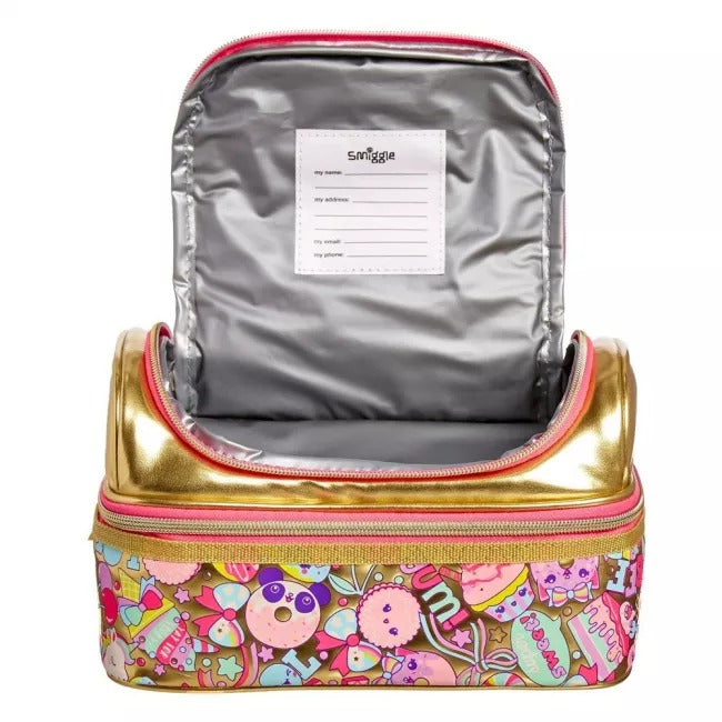 Smiggle Stylish Kids Lunch Box Bag | Double Layer, Insulated & Leakproof Tiffin for Boys & Girls | Cartoon Printed Lunch Carrier (Spiderman, Barbie, Hello Kitty, Marvel, Minecraft, Unicorn)