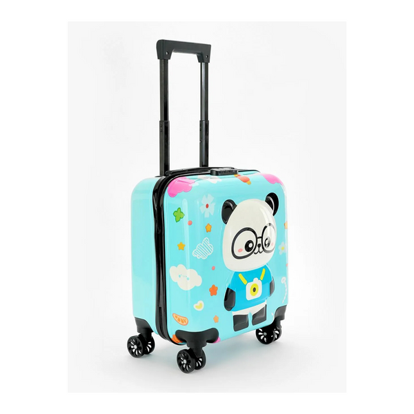 Kids Hard-Sided Medium Panda Printed Design Trolley Bag