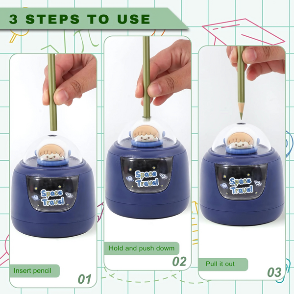 Automatic Space themed Pencil Sharpener for Kids