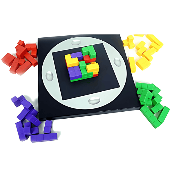 3D Square Grid Parent-Child Bricks Puzzle Game