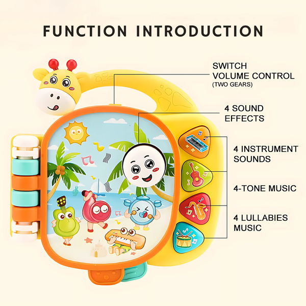 Early Educational Learn Interesting Musical Instruments First Baby Books Kids Learning Animals Music Book