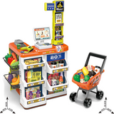 Supermarket Shopping Cart Playset Toy for Kids