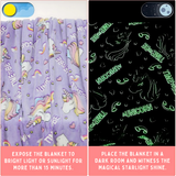 Glow in the Dark Unicorn Blanket for Kids – Super Soft & Cozy All-Season Flannel Plush Throw Blanket (6x6 Feet, Purple Unicorn Design) blanket_385