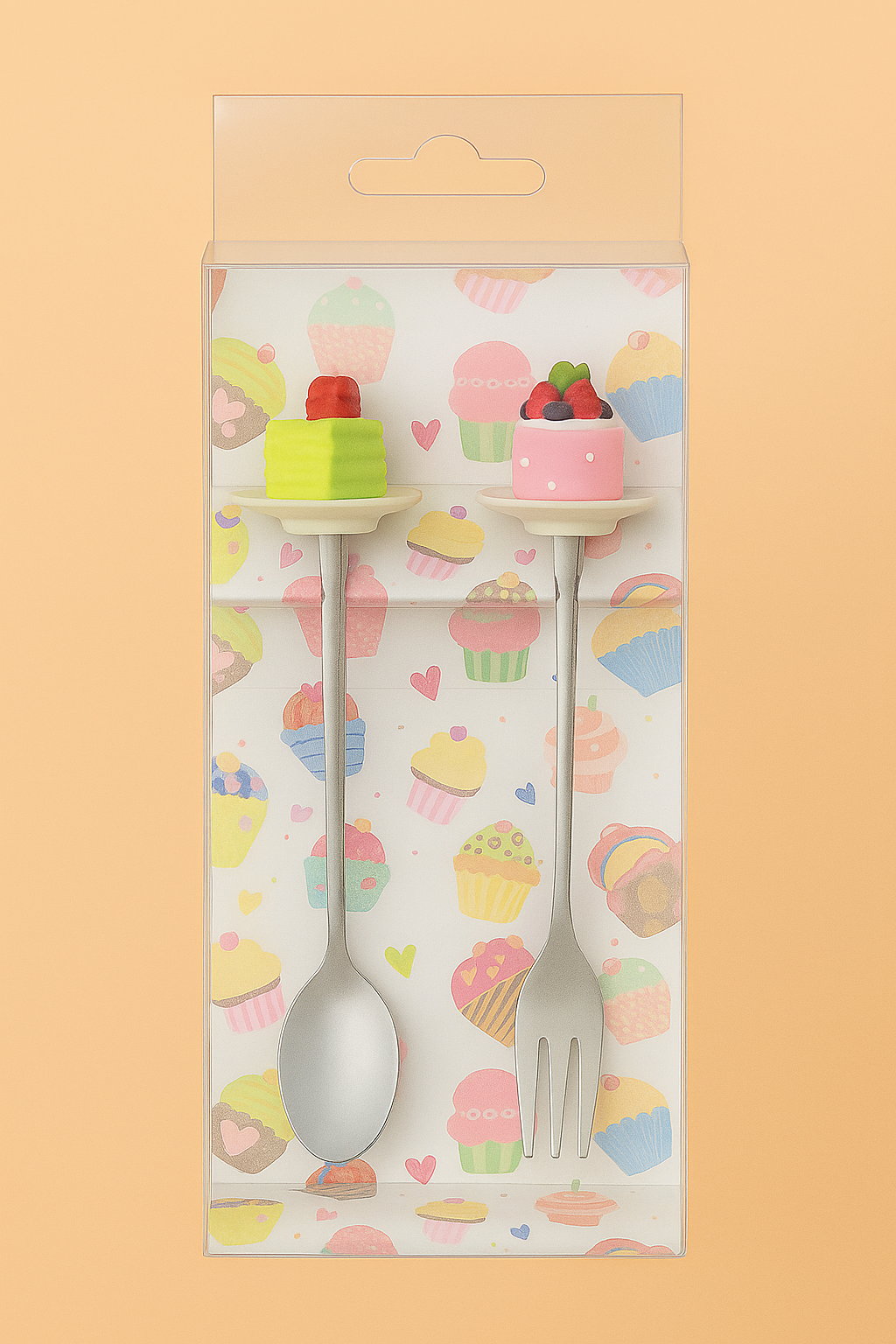 Cute Cupcake Handle Spoons – Set of 2 | Decorative Mini Dessert Spoons for Kids & Gifting