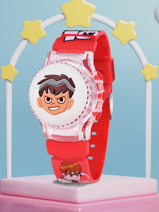 Kids Printed Multi-Function Digital Watch - Red