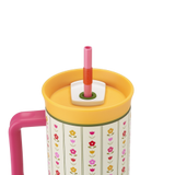 ColorDrop Floral Insulated Tumbler with Handle & Straw – 40oz 🌸🌼