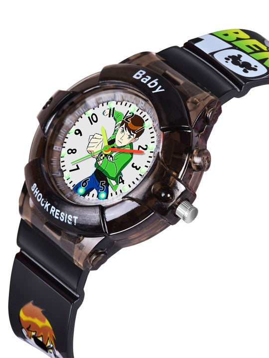 Boys Printed Dial & Straps Analogue Watch Ben10 Black