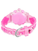 Kids-Girls Patterned Dial & Straps Digital Multi Function Watch Melody Pink