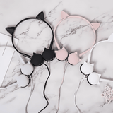 Cute Cat Ear Headphones with LED Lights & Tangle-Free Cord for Kids