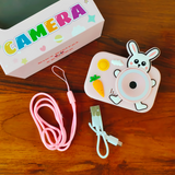 Mini Digital Kids Camera for Girls-Rabbit & Panda Cover