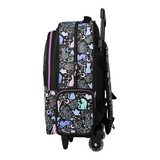 🐾 Smiggle All Stars “Wild Life Black Cat Glitter” Light & Roll Trolley Backpack – Approx. 18L
