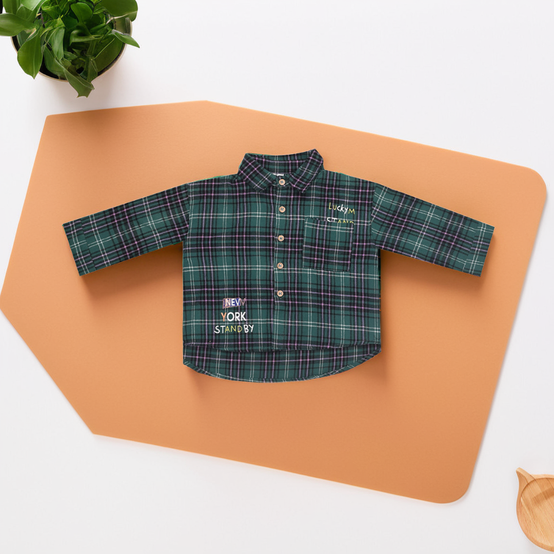 Full-Sleeve Checked Shirt For Boys