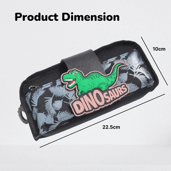 Dinosaur Theme Multipurpose Stationery Organizer – Zipper Pencil Case for Kids