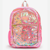 🌟 Smiggle Fiesta Classic Backpack - Purple Seahorse, 17.8L Capacity, Scented PVC Badge & 15-inch Laptop Compartment 🎉