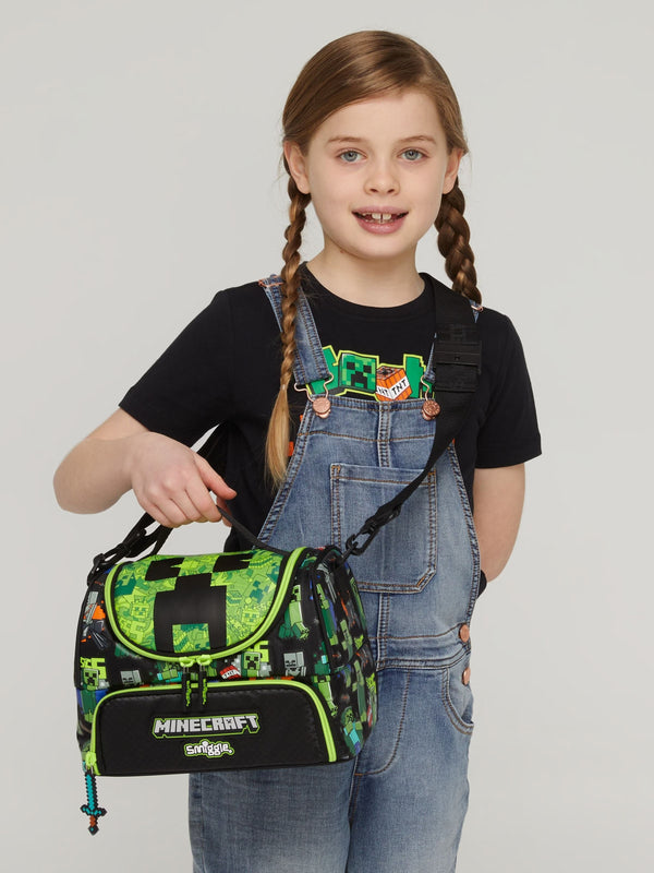 Smiggle Stylish Kids Lunch Box Bag | Double Layer, Insulated & Leakproof Tiffin for Boys & Girls | Cartoon Printed Lunch Carrier (Spiderman, Barbie, Hello Kitty, Marvel, Minecraft, Unicorn)