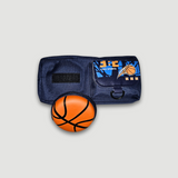 Multi-Sport Design Pencil Case Pouch with Removable Basketball, Football, and Volleyball – Ink Leak-Proof with Zipper Pouch