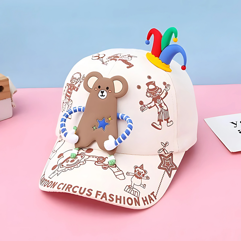 Stylish Circus Cap with Adjustable Snap Back & Realistic Animal design – Perfect for Kids