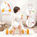 Baby Walker 2-in-1 Detachable Walker with Adjustable Speed and Table, Early Learning Activity Centre for Babies