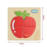 Cartoon Themed Wooden Puzzle Educational Toy For Pre-schooler