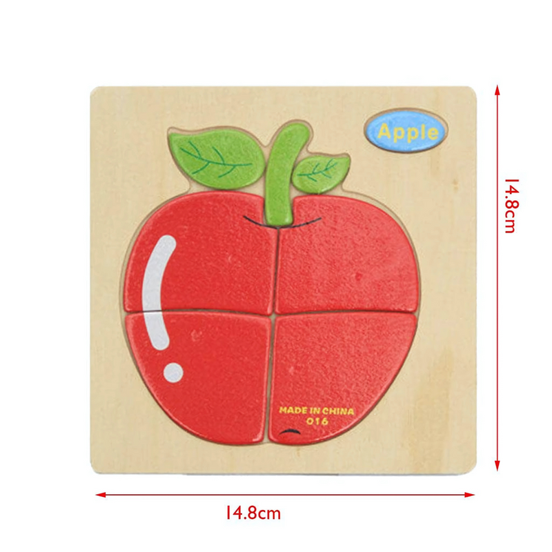 Cartoon Themed Wooden Puzzle Educational Toy For Pre-schooler