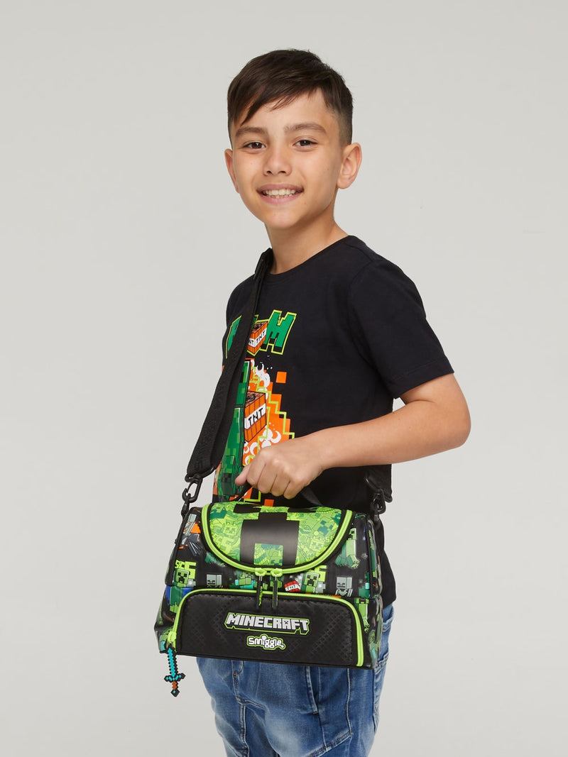 Smiggle Stylish Kids Lunch Box Bag | Double Layer, Insulated & Leakproof Tiffin for Boys & Girls | Cartoon Printed Lunch Carrier (Spiderman, Barbie, Hello Kitty, Marvel, Minecraft, Unicorn)