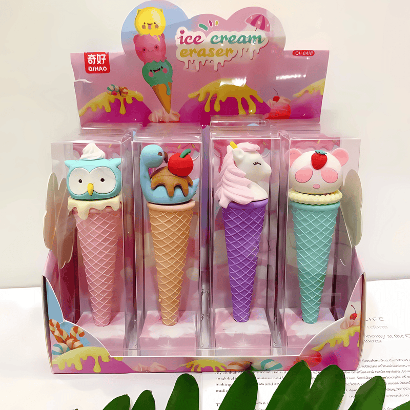 Ice Cream Cone Erasers Set For Kids- 2 Pieces