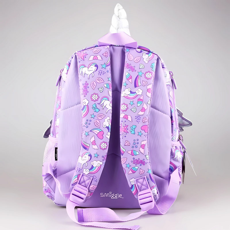 3D Design Backpack with Front Pocket for Kids-Wings Unicorn, Bus, Astronaut, Planet