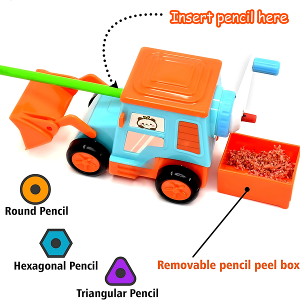 Cute Bulldozer Truck Pencil Sharpener for Kids