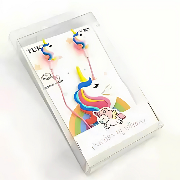 Unicorn Cartoon Wired Earphones – Stereo Sound for Kids & Toddlers