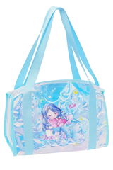 Kids Transparent Iridescent PVC Tote Bag | Cute Cartoon Print | Waterproof Lightweight Shoulder Bag for Girls