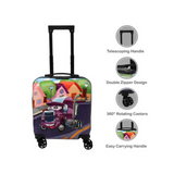 Trendy Kids Truck Cartoon Printed Hard-Sided Cabin Trolley Bag