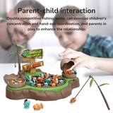 Electric Rotation Cartoon Dinosaur Fishing Toy Board Game