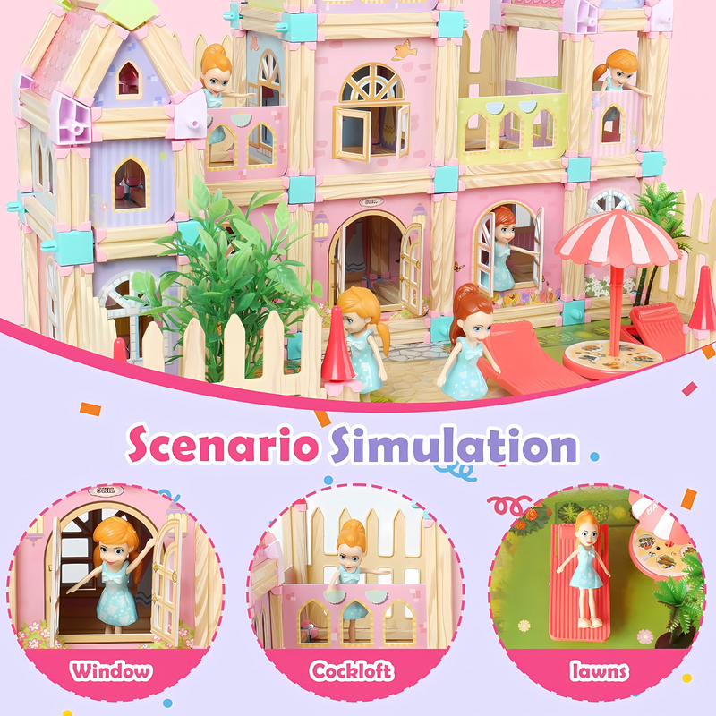 3D DIY Doll Dream House Playset for Girls