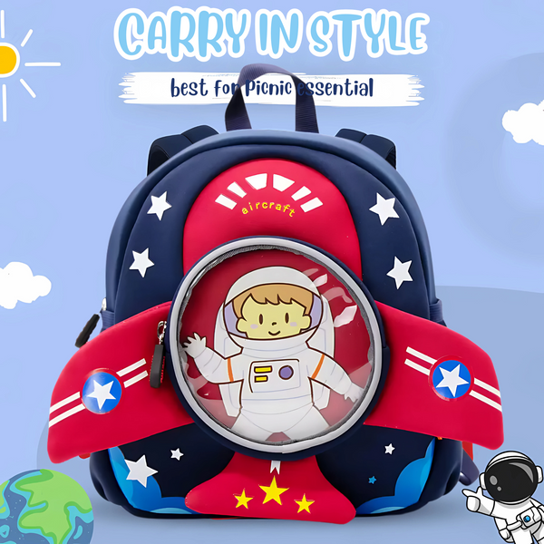 Cute and Compact Space-Themed Mini Backpack for Preschool