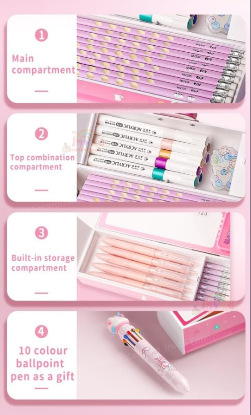 Multi-Layer Pencil Box with Code Lock – Large Capacity, Secret Compartment & Secure Storage Pen Case for Kids