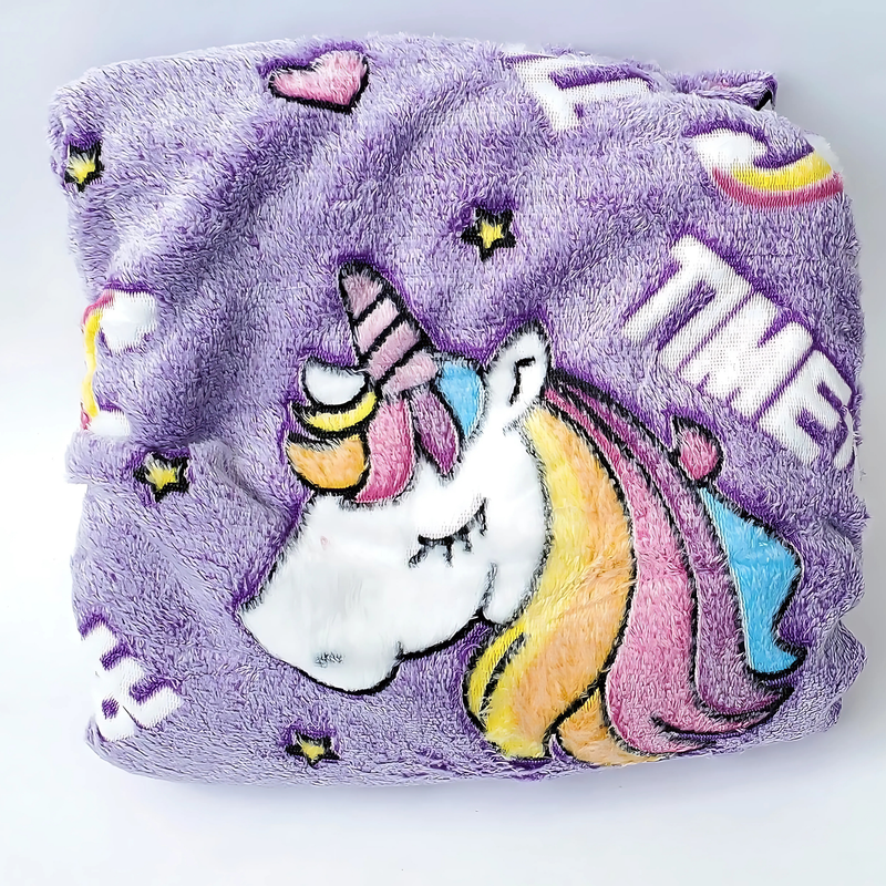 Glow in the Dark Unicorn Blanket for Kids – Super Soft & Cozy All-Season Flannel Plush Throw Blanket (6x6 Feet, Purple Unicorn Design) blanket_385