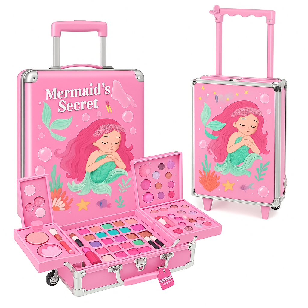 Magical Girl Makeup Trolley Collection | Fantasy Friends Makeup Trolley Set – Unicorn, Mermaid & Kuromi Editions