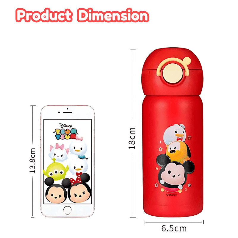 Disney Plush Doll Cover Vacuum-Insulated Stainless Steel Water Bottle - 600ml - Pack of 1